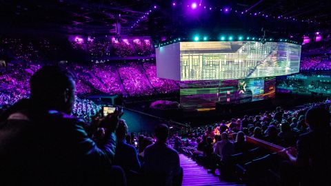 League of Legends World Championship Finals at AccorHotels Arena in Paris, France.