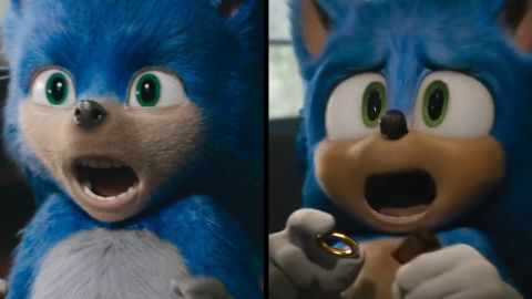 The newly redesigned Sonic looks more like the video game character fans are familiar with.
