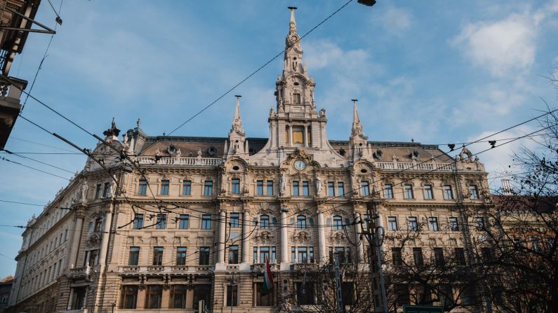 <strong>Grand location</strong>: The café is based in the New York Palace on Erzsébet körút, one of the Hungarian capital's main boulevards.