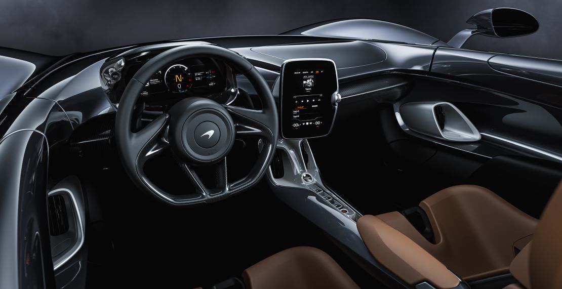 Controls for different drive modes, including Sport, Comfort and Track, are on the steering wheel.