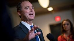 U.S. House Intelligence Committee Chairman Rep. Adam Schiff (D-CA) speaks to reporters following a closed-door hearing with the House Intelligence, Foreign Affairs and Oversight committees at the U.S. Capitol on November 4, 2019 in Washington, DC. 