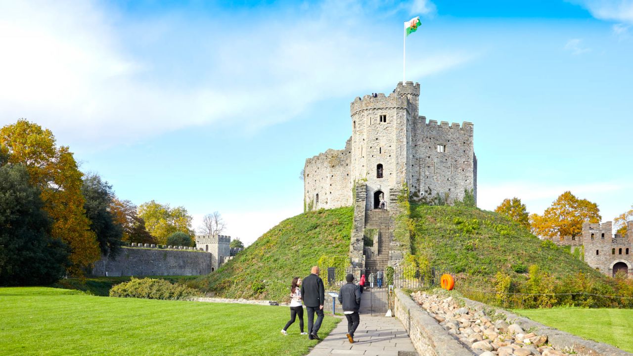 Cardiff Castle contains Roman and Norman fortifications.