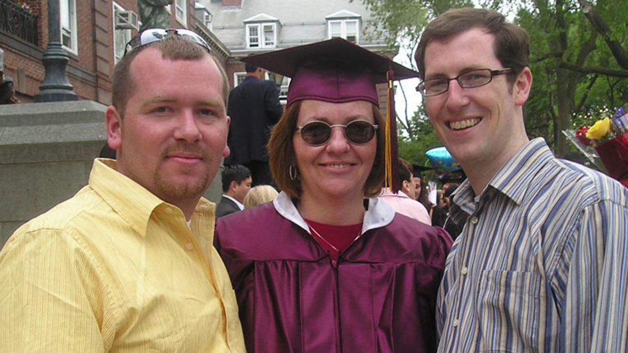 Peggy Liliis and her sons, Christian and Liam. Peggy was 56-years-old when she contracted C. diff.