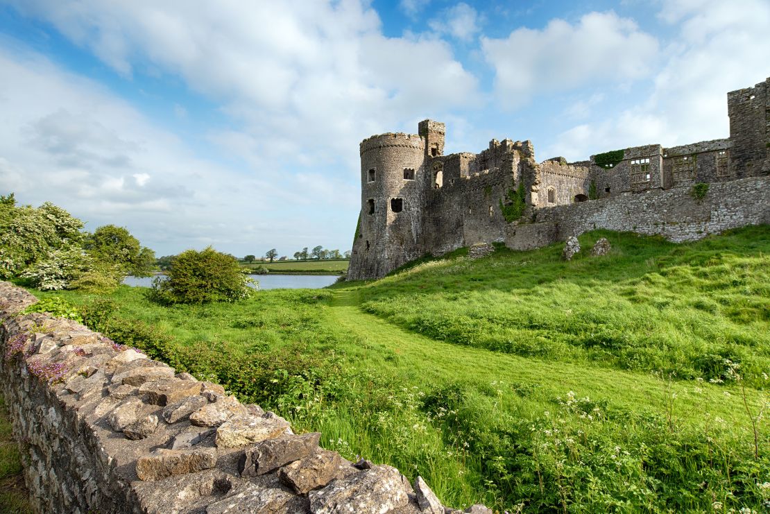 Carew Castle on the Pembrokeshire coast. 