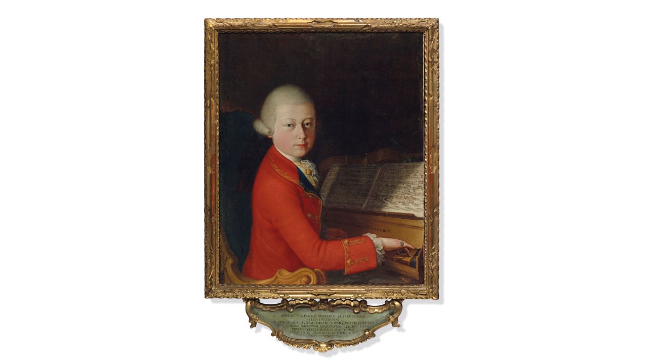 Mozart young portrait auction