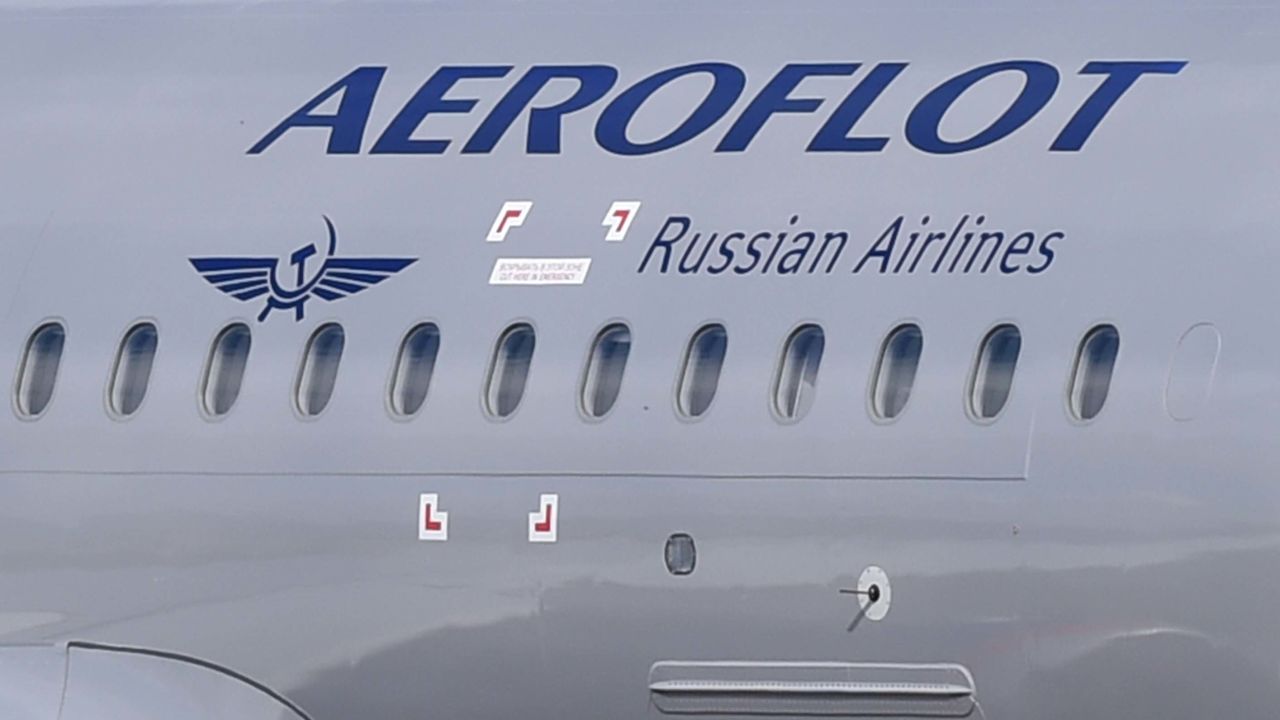 The Aeroflot flight had to make an emergency landing after its co-pilot was taken ill.