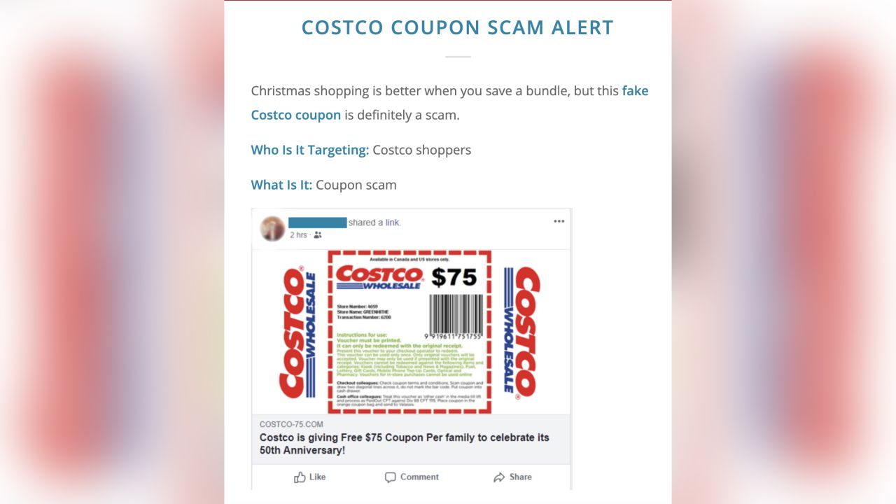 This fake coupon duped a sizable mount of Costco customers. It's the second year in a row the company has debunked a coupon scam.