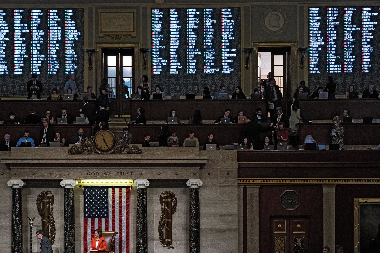 The House of Representatives <a href="https://www.cnn.com/2019/10/31/politics/house-impeachment-inquiry-resolution-floor-vote/index.html" target="_blank">approved a resolution</a> October 31 to formalize the procedures of the impeachment inquiry. The vote was 232-196 and was the first time that the full House chamber took a vote related to the inquiry. Before the vote, House Speaker Nancy Pelosi called it a "sad day" because "nobody comes to Congress to impeach a president."