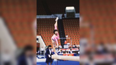 Julissa Gomez competed at the 1986 USFG Junior Championships, two years before a vaulting accident left her paralyzed.