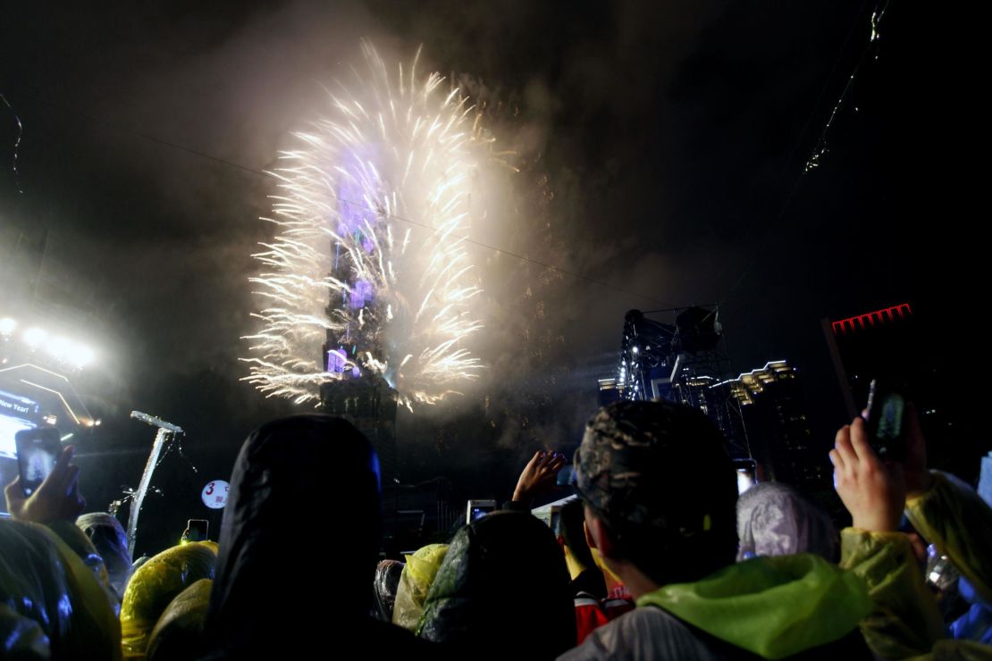 The Taipei 101 building makes for an incredible fireworks launching pad.