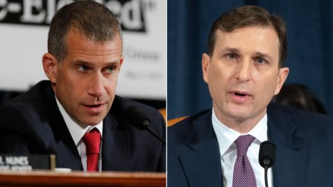Pictured at left is GOP counsel Steve Castor and at right is Democrats' counsel Daniel Goldman. 