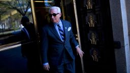 Trump associate Roger Stone departs for lunch during his trial on November 13, 2019 in Washington, DC. 