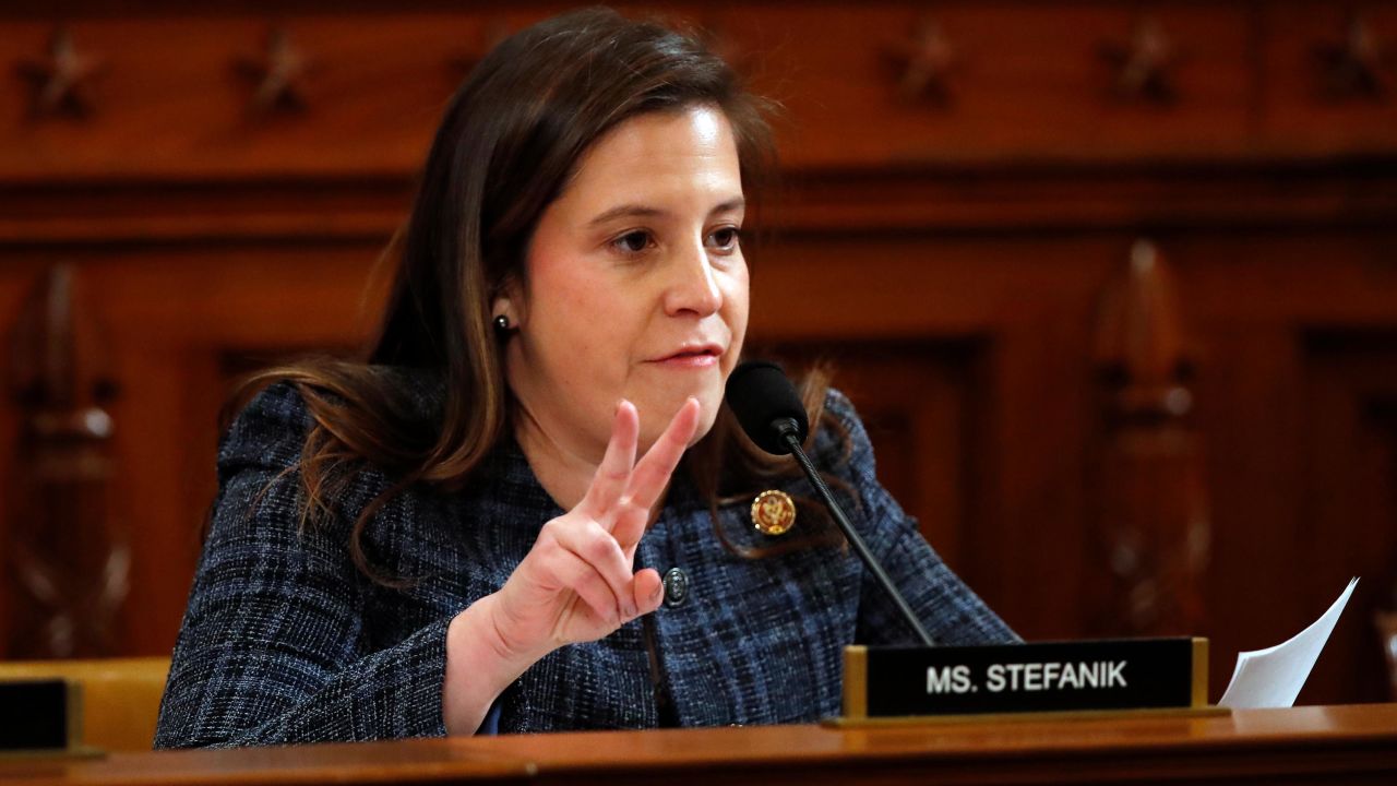 Stefanik, questions top US diplomat in Ukraine William Taylor, and career Foreign Service officer George Kent, as they testify before the House Intelligence Committee on Wednesday.