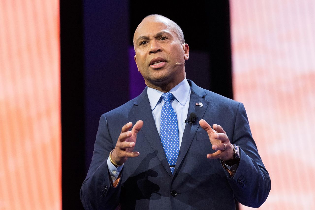 Patrick speaks at an AIPAC Policy Conference in Washington in March 2018.