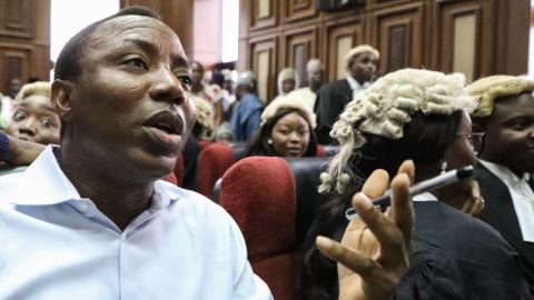 Omoyele Sowore speaks during his arraignment at the Federal High Court in Abuja, on September 30, 2019.