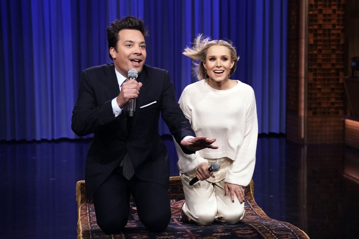 Talk-show host Jimmy Fallon and actress Kristen Bell <a href="https://www.cnn.com/2019/11/13/entertainment/jimmy-fallon-kristen-bell-trnd/index.html" target="_blank">teamed up to sing 17 Disney classics</a> as part of a "Tonight Show" segment on Tuesday, November 12.