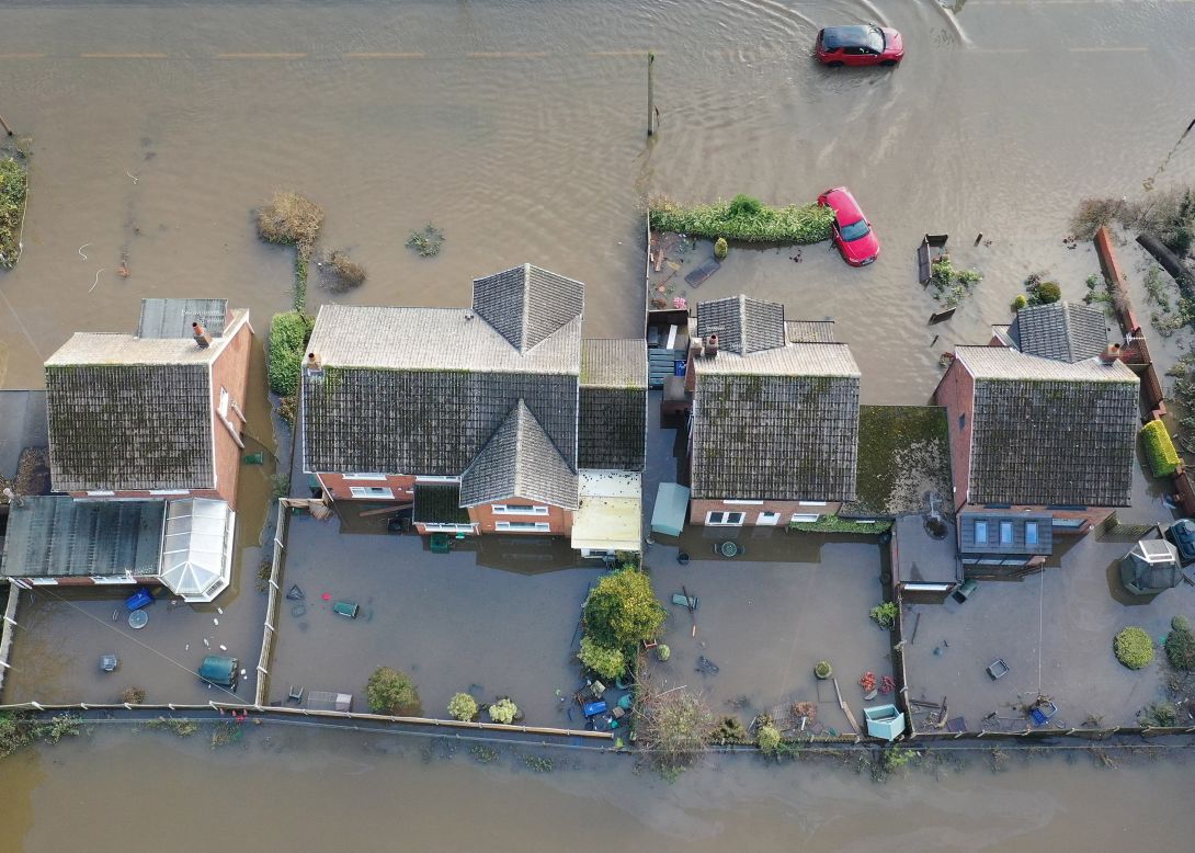 This aerial photo shows flooding in Fishlake, England, on Wednesday, November 13. Parts of northern England were hit with <a href="https://www.cnn.com/2019/11/08/world/gallery/uk-floods-2019-intl/index.html" target="_blank">a month's worth of rain in 24 hours,</a> triggering the United Kingdom's Environment Agency to issue more than 70 flood warnings.