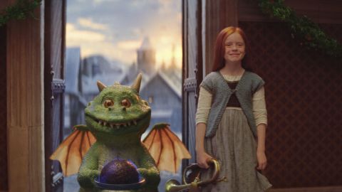 The ad features Edgar the eager dragon and his friend Ava.
