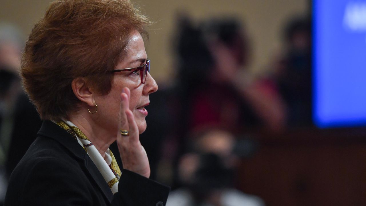 Former US Ambassador to the Ukraine Marie Yovanovitch testifies before the House Permanent Select Committee on Intelligence as part of the impeachment inquiry into US President Donald Trump, on Capitol Hill on November 15, 2019 in Washington DC.