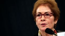 Former U.S. Ambassador to Ukraine Marie Yovanovitch testifies before the House Intelligence Committee on Capitol Hill in Washington, Friday, November 15, 2019, during the second public impeachment hearing of President Donald Trump's efforts to tie U.S. aid for Ukraine to investigations of his political opponents. 