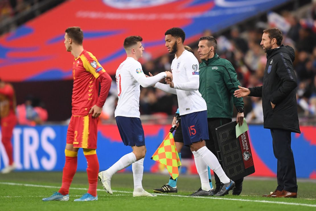 Joe Gomez was booed by England fans as he came on in the second half.