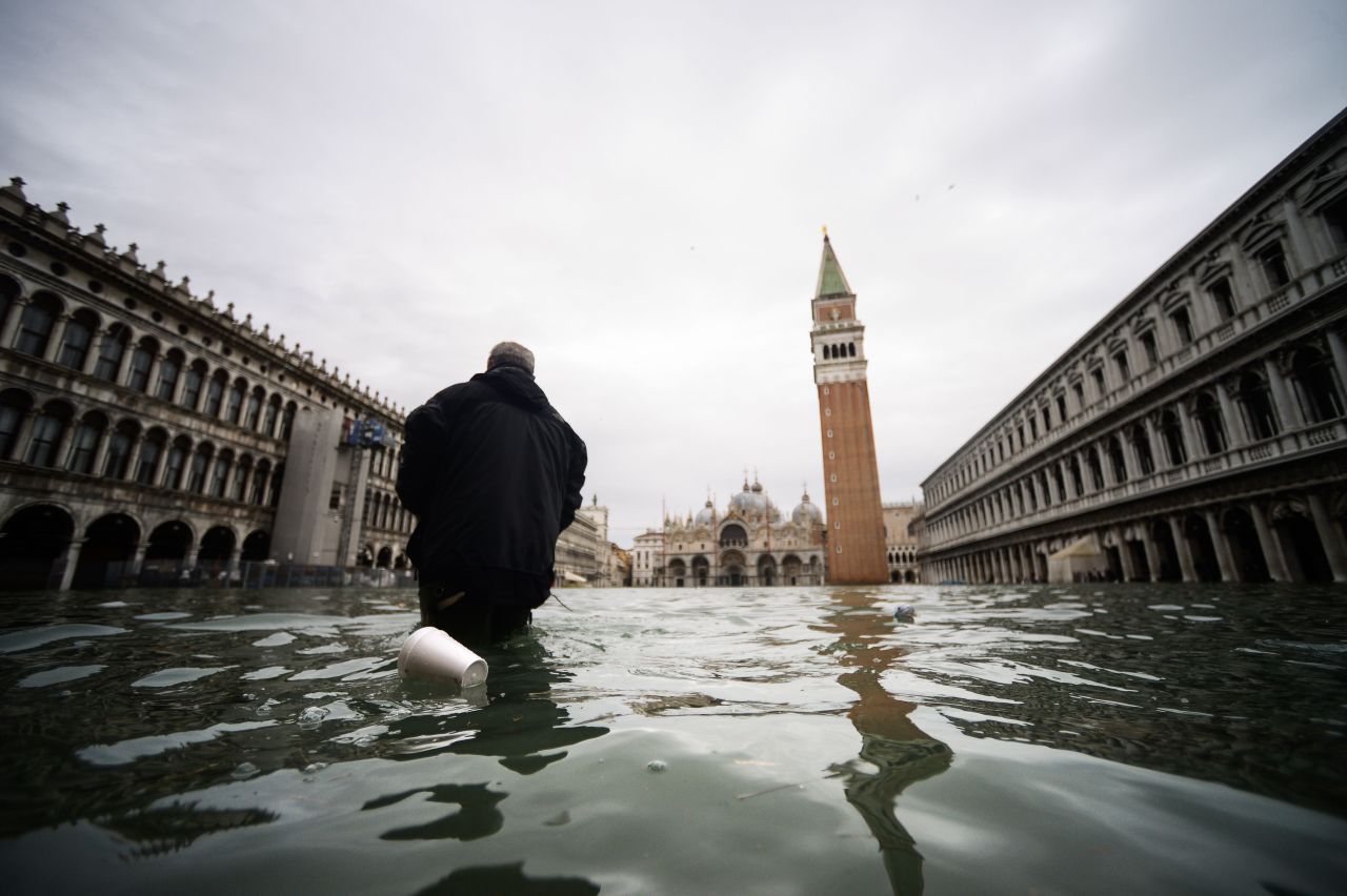 <strong>Watery problem: </strong>Climate change has been blamed for the worsening floods that have hit Venice over the years, including this 50-year high tide in November 2019, that led to a state of emergency.