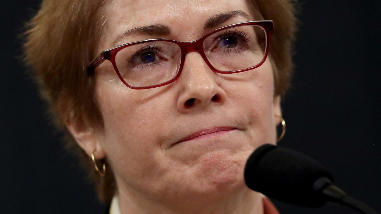 Former U.S. Ambassador to Ukraine Marie Yovanovitch testifies before the House Intelligence Committee in the Longworth House Office Building on Capitol Hill November 15, 2019 in Washington, DC.