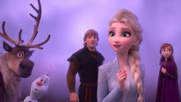 Kristen Bell, Idina Menzel, Josh Gad, and Jonathan Groff in Frozen II.