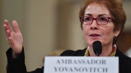 Former US Ambassador to the Ukraine Marie Yovanovitch testifies before the House Permanent Select Committee on Intelligence as part of the impeachment inquiry into US President Donald Trump, on Capitol Hill on November 15, 2019 in Washington DC.