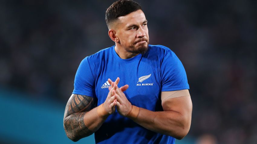 CHOFU, JAPAN - NOVEMBER 01:  Sonny Bill Williams of New Zealand warms up prior to the Rugby World Cup 2019 Bronze Final match between New Zealand and Wales at Tokyo Stadium on November 01, 2019 in Chofu, Tokyo, Japan. (Photo by Cameron Spencer/Getty Images)