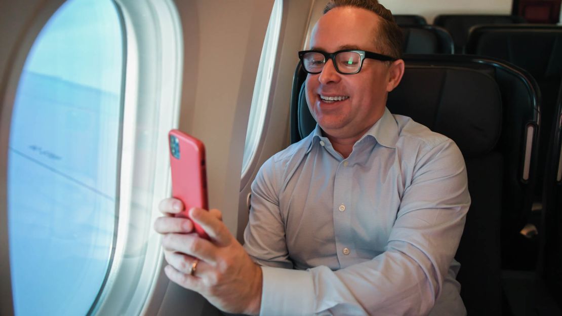 Qantas CEO Alan Joyce was on board the flight.