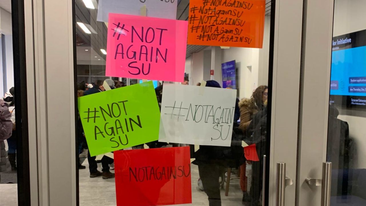 Syracuse University student arrested after graffiti appears supporting