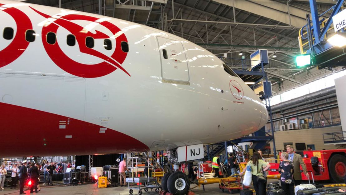 Flight QF7879 flew nose-heavy due to an empty economy class.