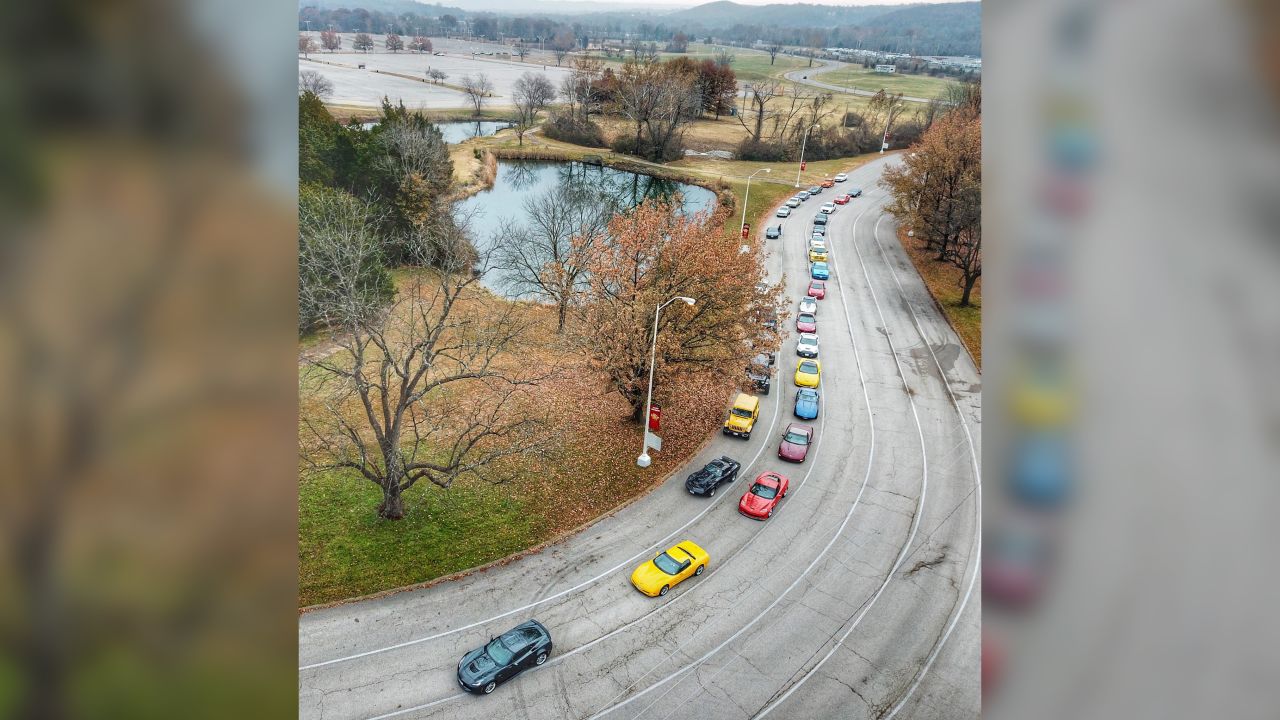 Sports car owners came from as far as California and New York to participate in the funeral procession.