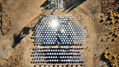 Los Angeles-based Heliogen harnesses the power of the sun to create the extreme heat required for mining, steel, cement and other industrial processes. The solar array pictured is not from the Rio Tinto mine, which has not yet launched the Heliogen platform.