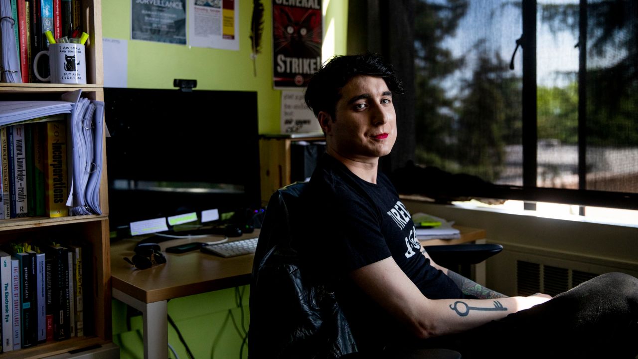 Os Keyes, a graduate student at the University of Washington, worries that artificial intelligence could put transgender people "on a collision course with law enforcement" based on how it categorizes gender.