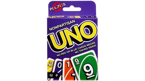 Details about   New 2019 Mattel Nonpartisan Non-Partisan No Politics Red Blue UNO Card Game