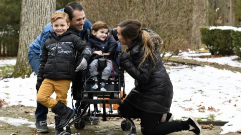 Nash's family watched as more than 100 cars went by.