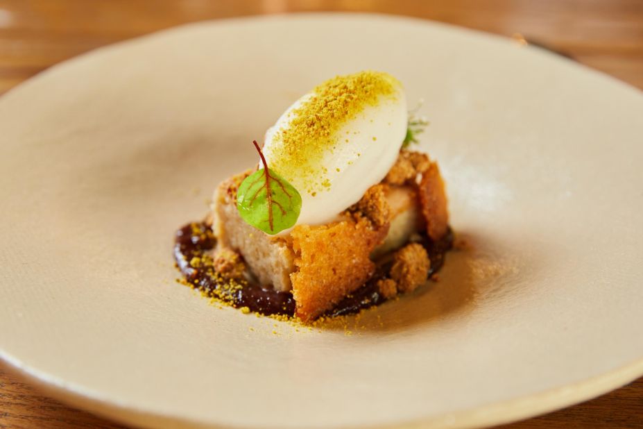 <strong>Sweet tooth:</strong> Elderflower sponge cake with fermented grains ice cream and bee pollen is a Bistro Atenue classic.