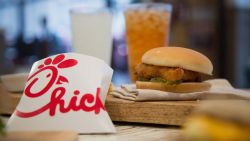French fries and a fried chicken sandwich are arranged for a photograph during an event ahead of the grand opening for a Chick-fil-A restaurant in New York, U.S., on Friday, Oct. 2, 2015. Chick-fil-A, the Southern chicken-sandwich chain that has drawn both controversy and copycats over the years, has finally arrived in New York. The company will open a 5,000-square-foot (465-square-meter), three-level restaurant in Manhattan's Garment District that will be the chain's largest location in the nation. Photographer: Michael Nagle/Bloomberg via Getty Images