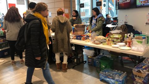 Free meals and snacks are available at a food station at Syracuse University's rec center.