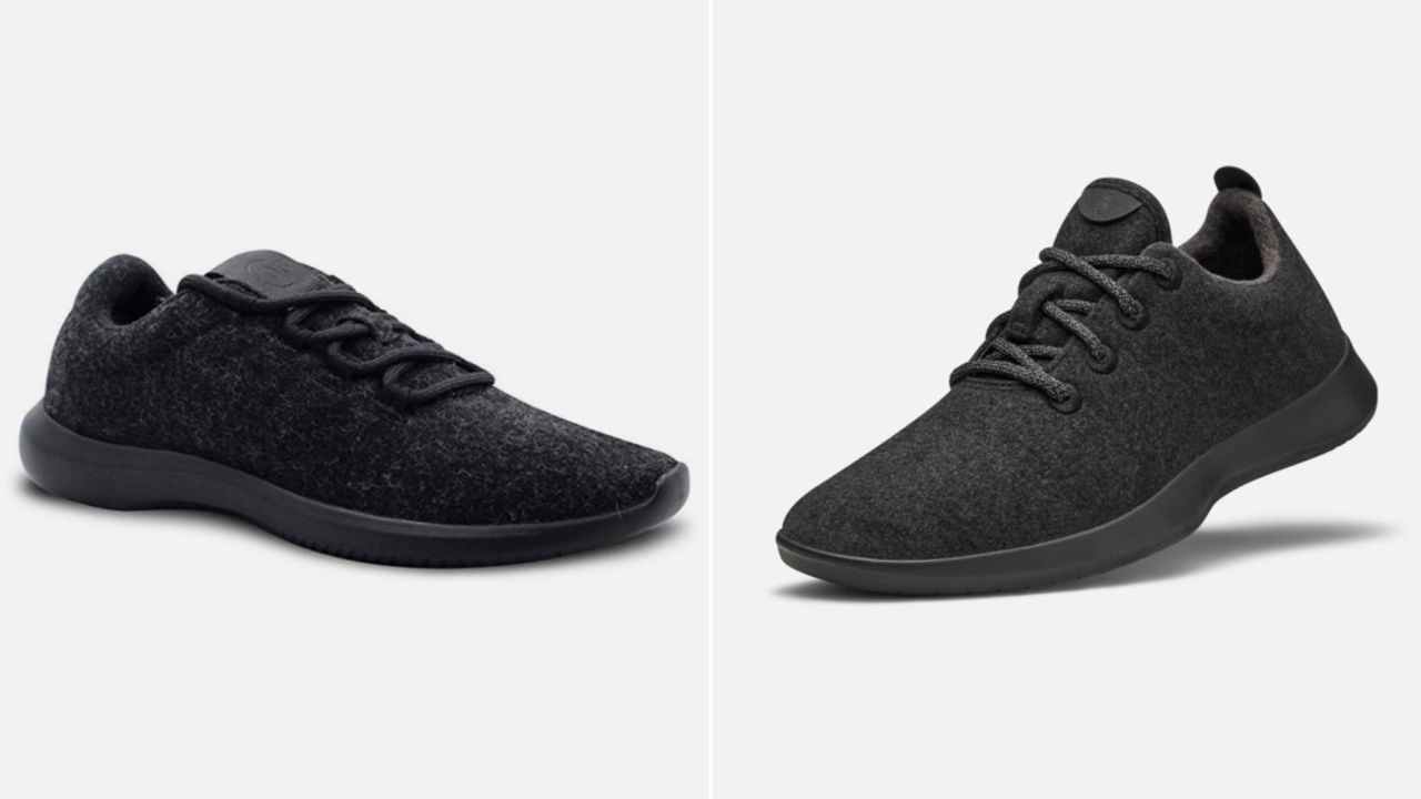 Allbirds says Amazon brand 206 Collective's wool sneaker (left) is strikingly similar to its Wool Runner sneaker (right).