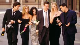 David Schwimmer, Jennifer Aniston, Courteney Cox,  Matthew Perry, Lisa Kudrow and Matt LeBlanc in "Friends."