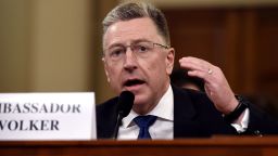 Former US Special Envoy for Ukraine, Kurt Volker, testifies during the House Intelligence Committee hearing.