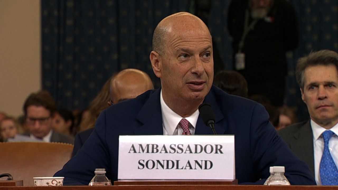 sondland testifying