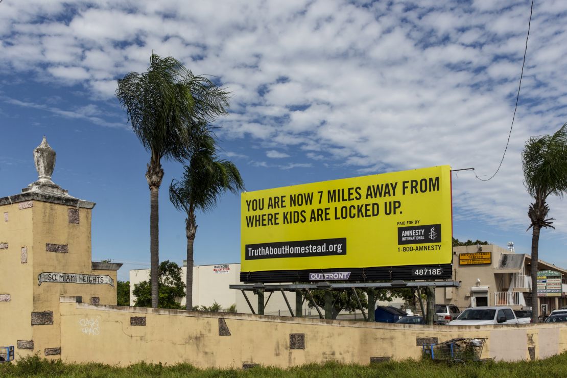 Amnesty International USA said its billboards in Florida are meant to remind everyday people about the detention of migrant children.