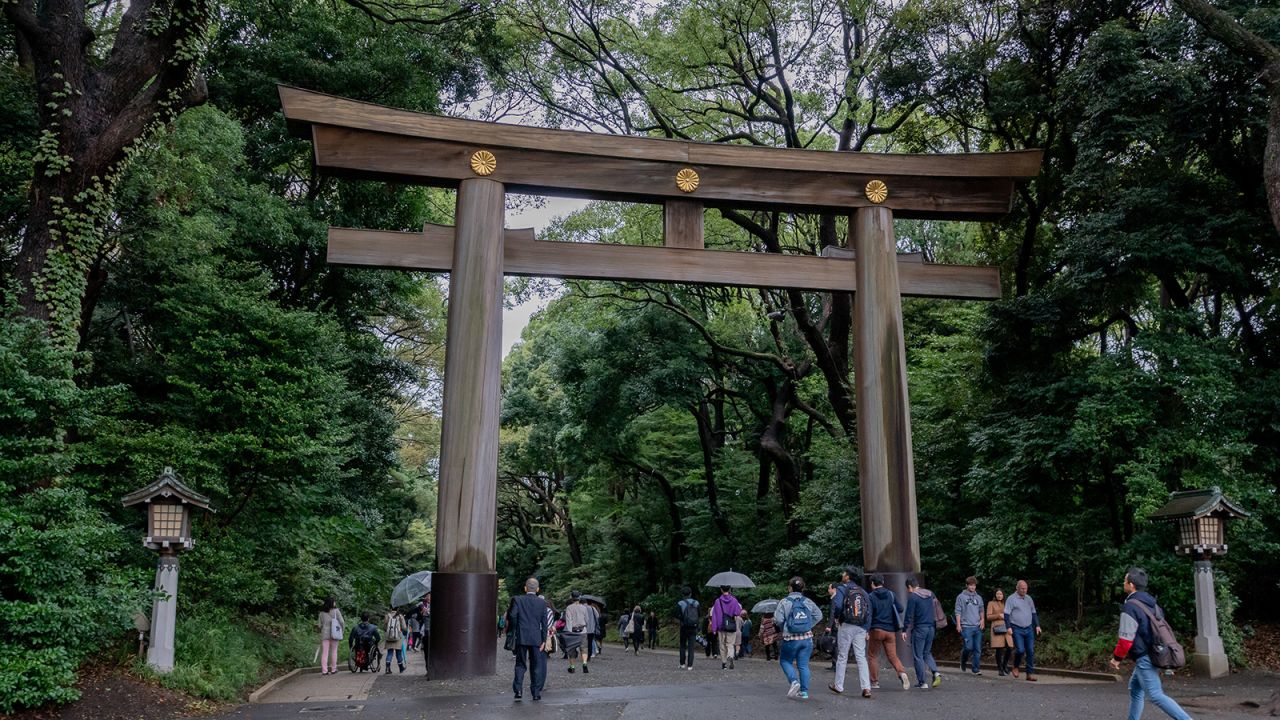 Yoyogi Park is home to the world's largest wooden torii gate.