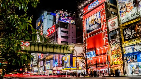 Akihabara is a popular neighborhood for fans of video gamees and anime. 