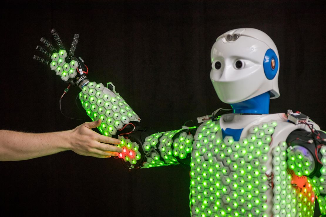 With a sense of touch robots would be able to respond to physical contact, and could work more closely with humans