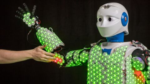 With a sense of touch robots would be able to respond to physical contact, and could work more closely with humans